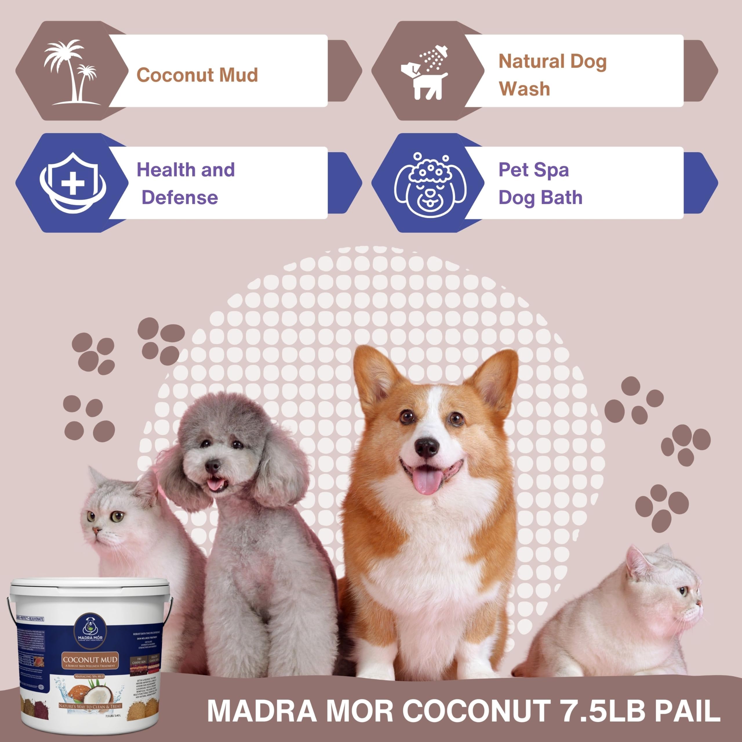 Madra Mor lodo coco, aroma relajante durante el baño