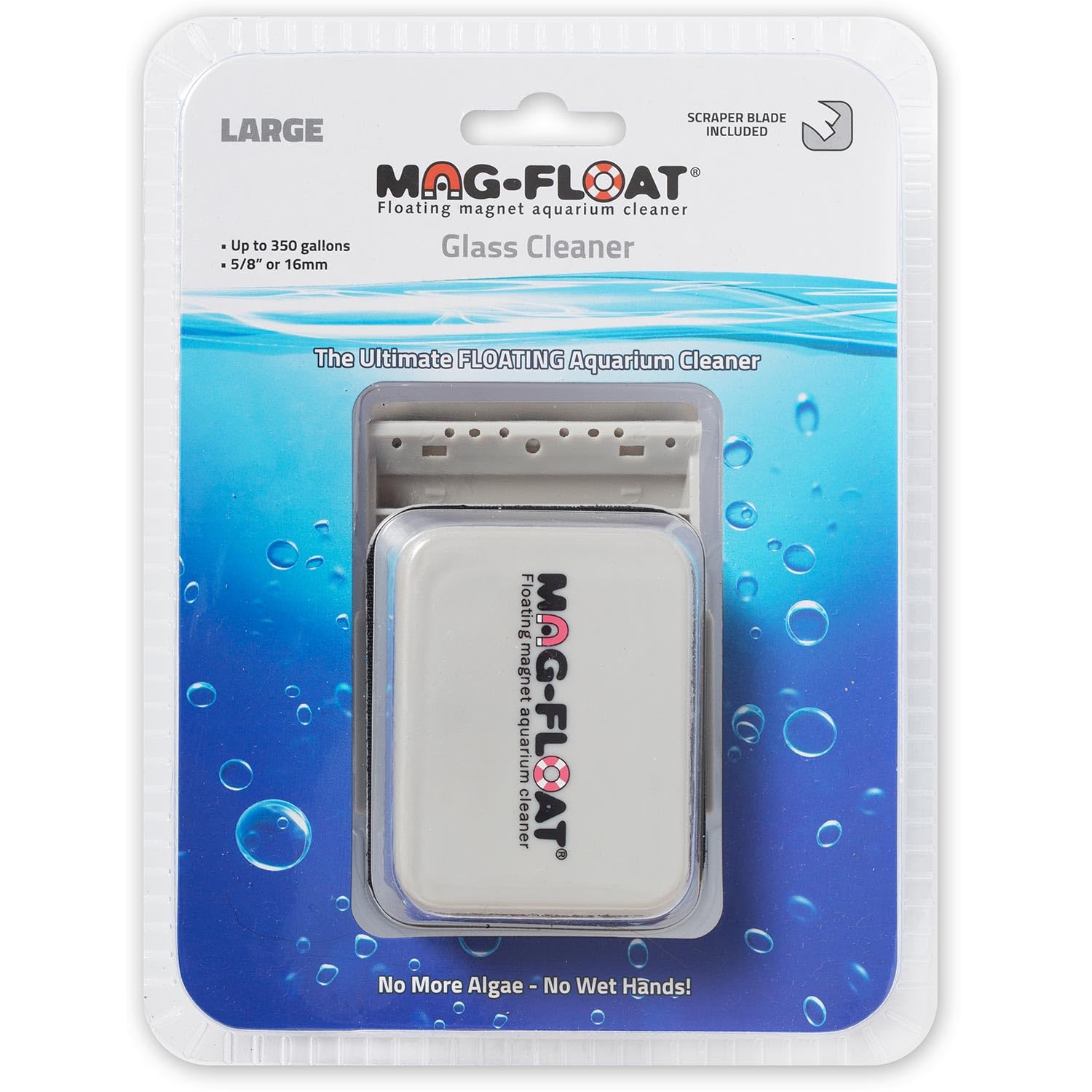 Mag-Float gran escoba de algas para vidrio externo, limpieza eficiente sin mojarse.