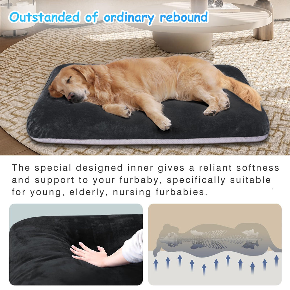 Magic Dog cama-perro-grande-ortopedica ofrece soporte para articulaciones durante el descanso.