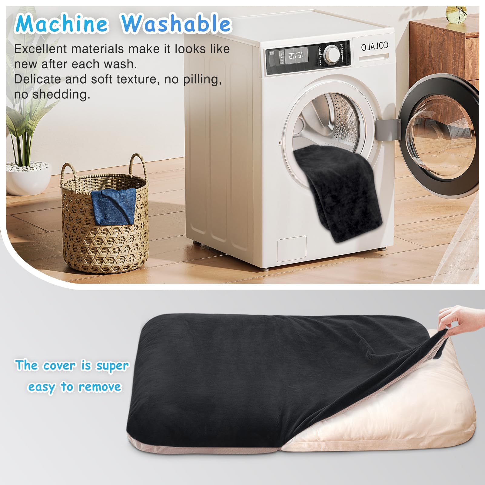 Magic Dog funda lavable facilita limpieza regular y mantenimiento de la cama.