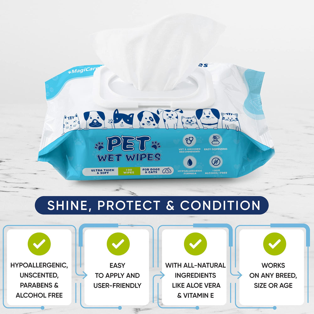 MAGICARE toallitas para cuerpo, orejas y cara de mascotas