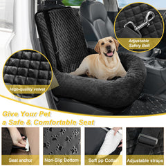 MagicFox asiento-coche-perro-dobles-correas añade seguridad durante la conducción.