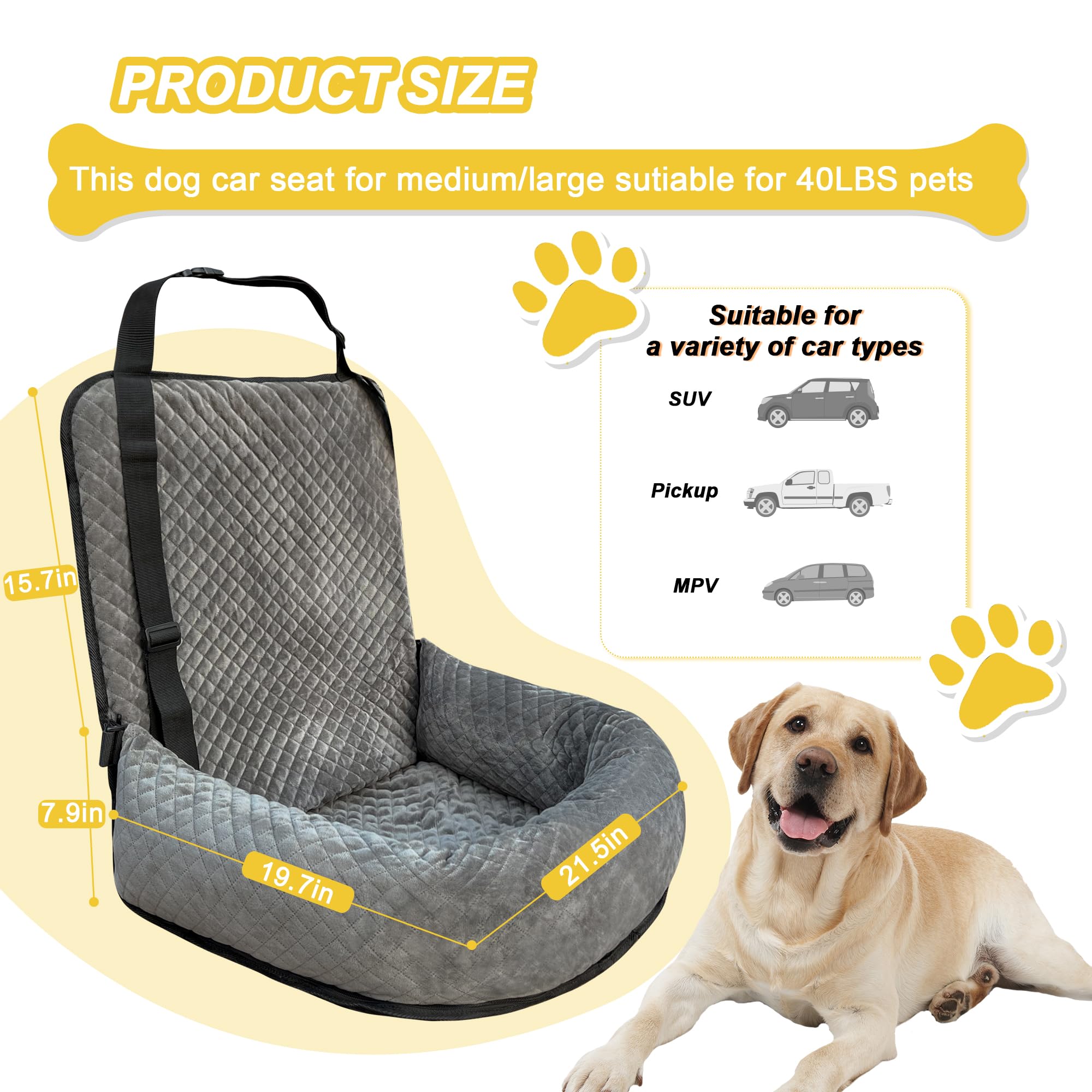 MagicFox asiento perro detalle tejido suave ofrece calidez y confort.