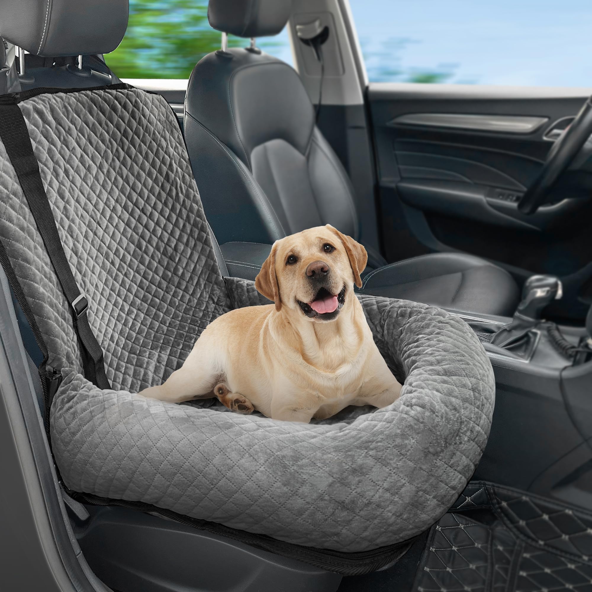 MagicFox asiento para perro en coche, cómodo en el interior para viajar.