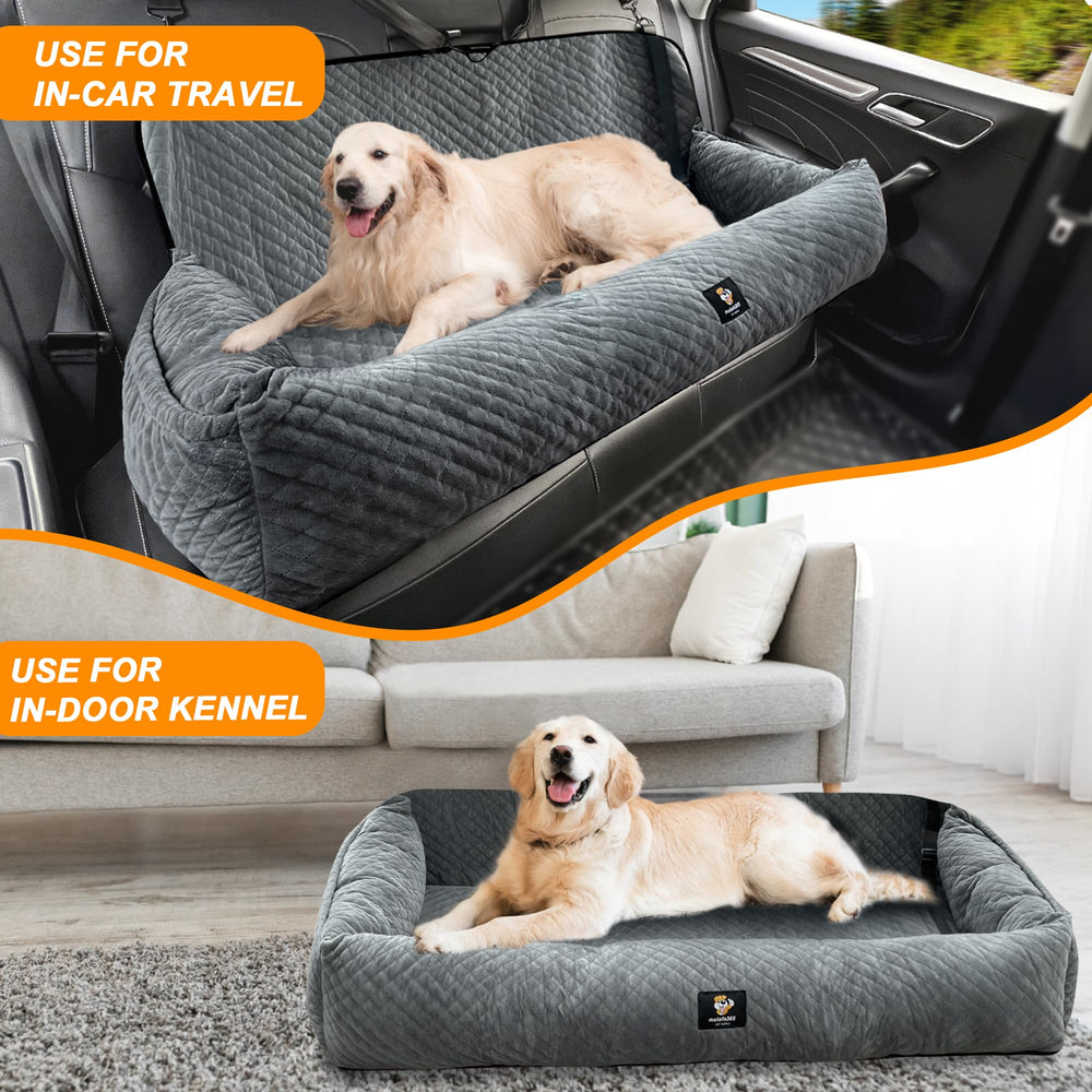 MagicFox ejemplo de uso real con perro en asiento trasero.