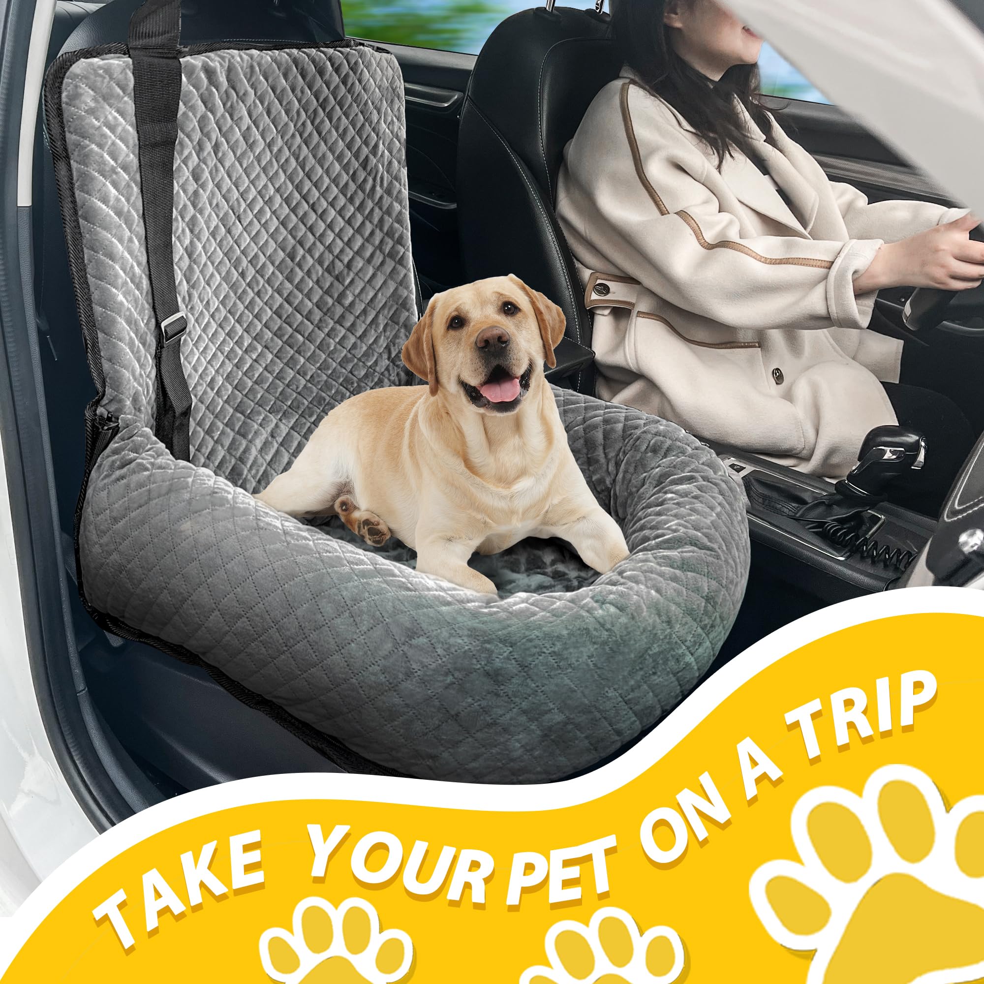 MagicFox asiento con respaldo alto ofrece apoyo suave para tu mascota.