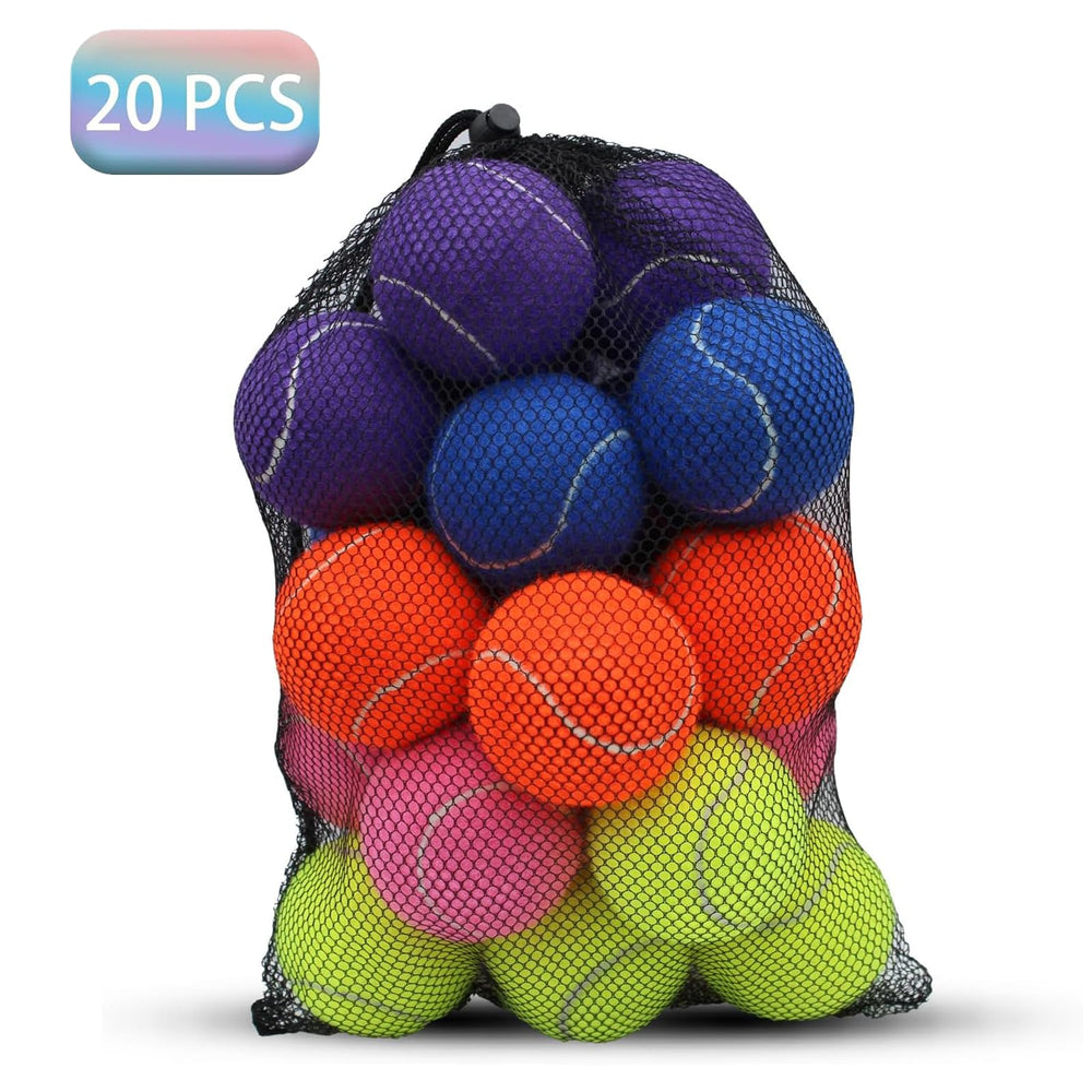 Magicorange bola tenis para perros con malla de transporte, fácil de llevar