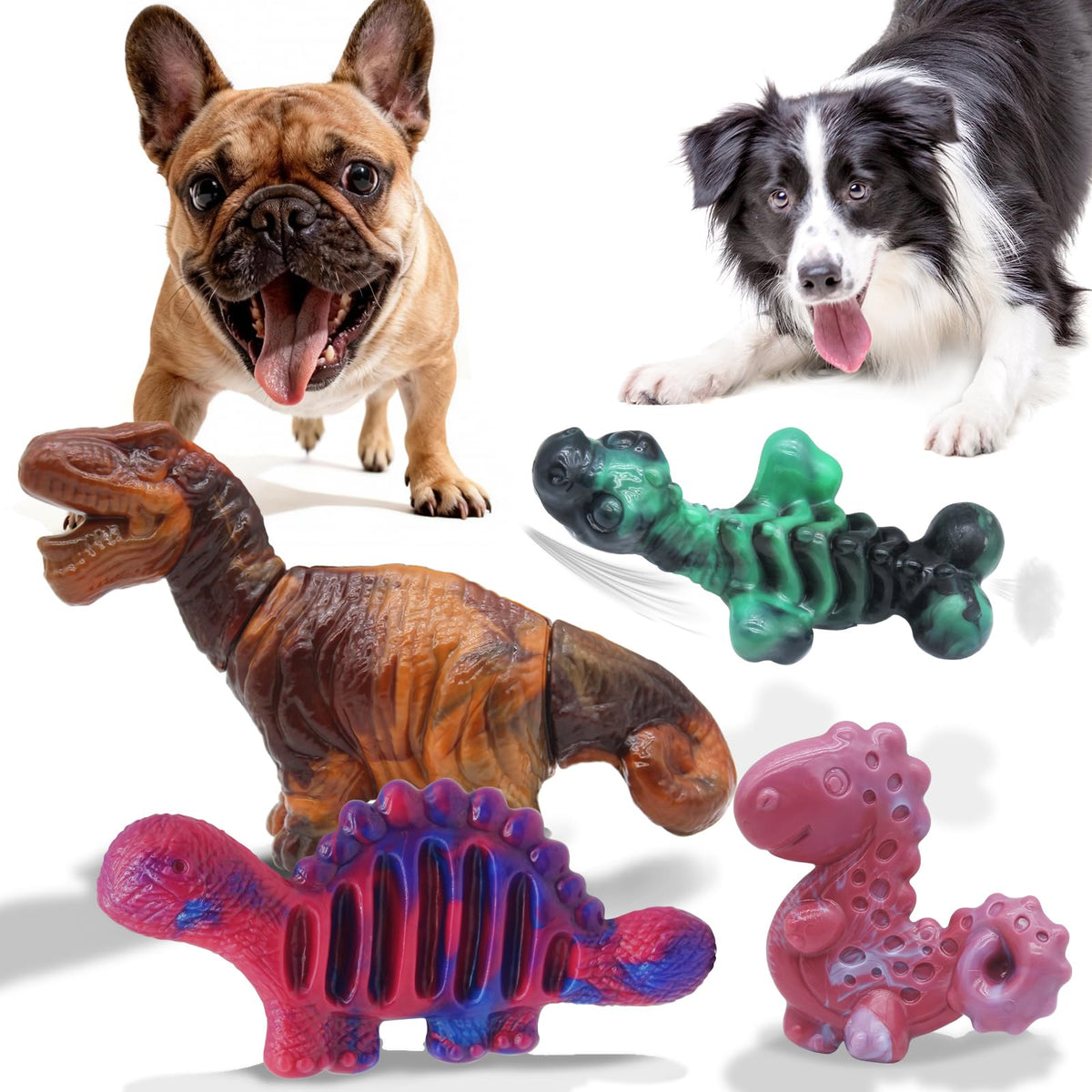 Magicorange juguete mordedor dinosaurio en nylón, ideal para perros grandes