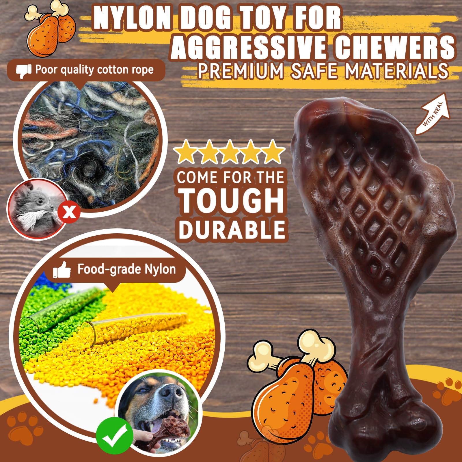 Magicorange juguete nylon resistente para mordedores fuertes.