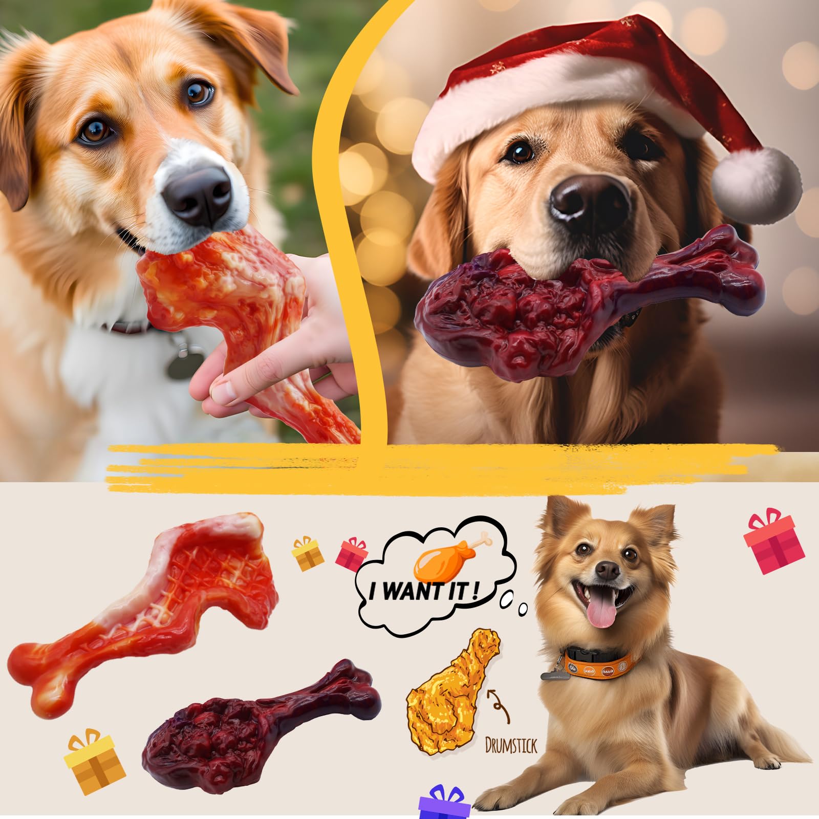Magicorange juguete masticable duradero, regalo ideal para perros activos.
