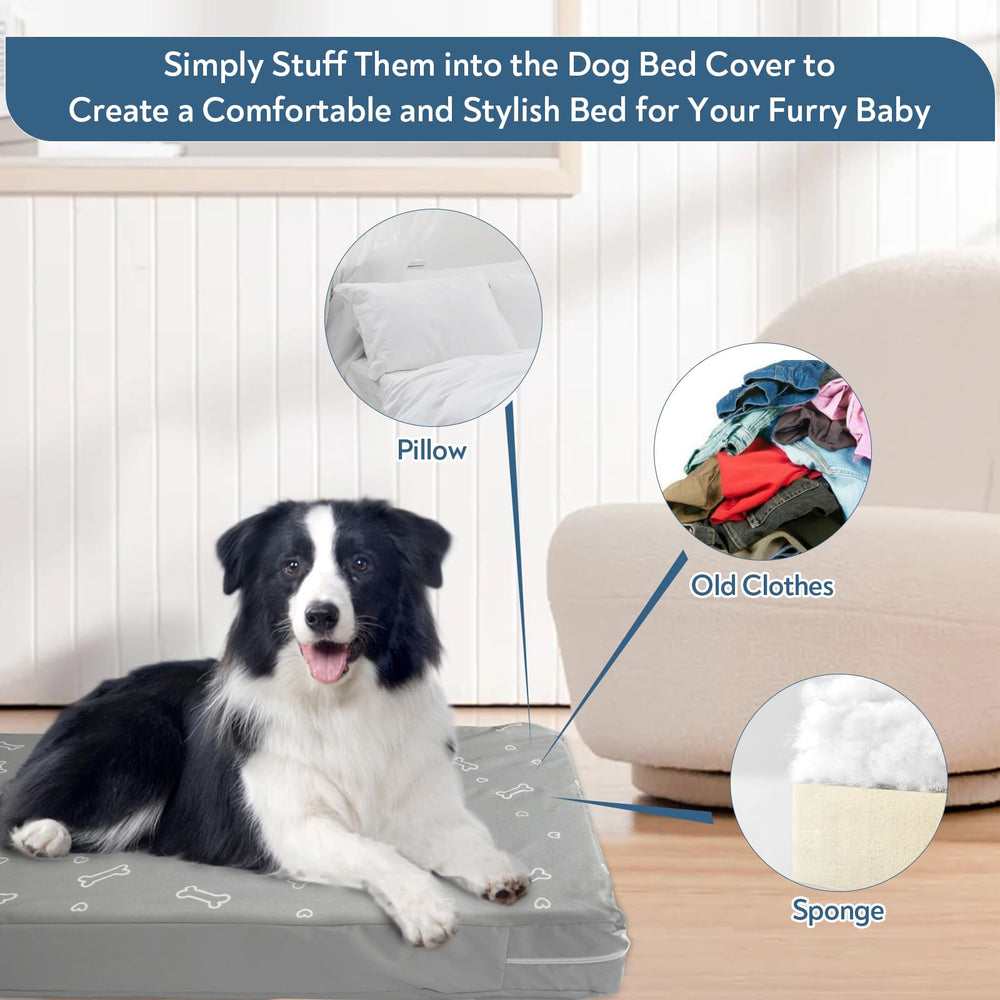 Estampado de huesos en la funda Magik & Kover para cama de mascotas