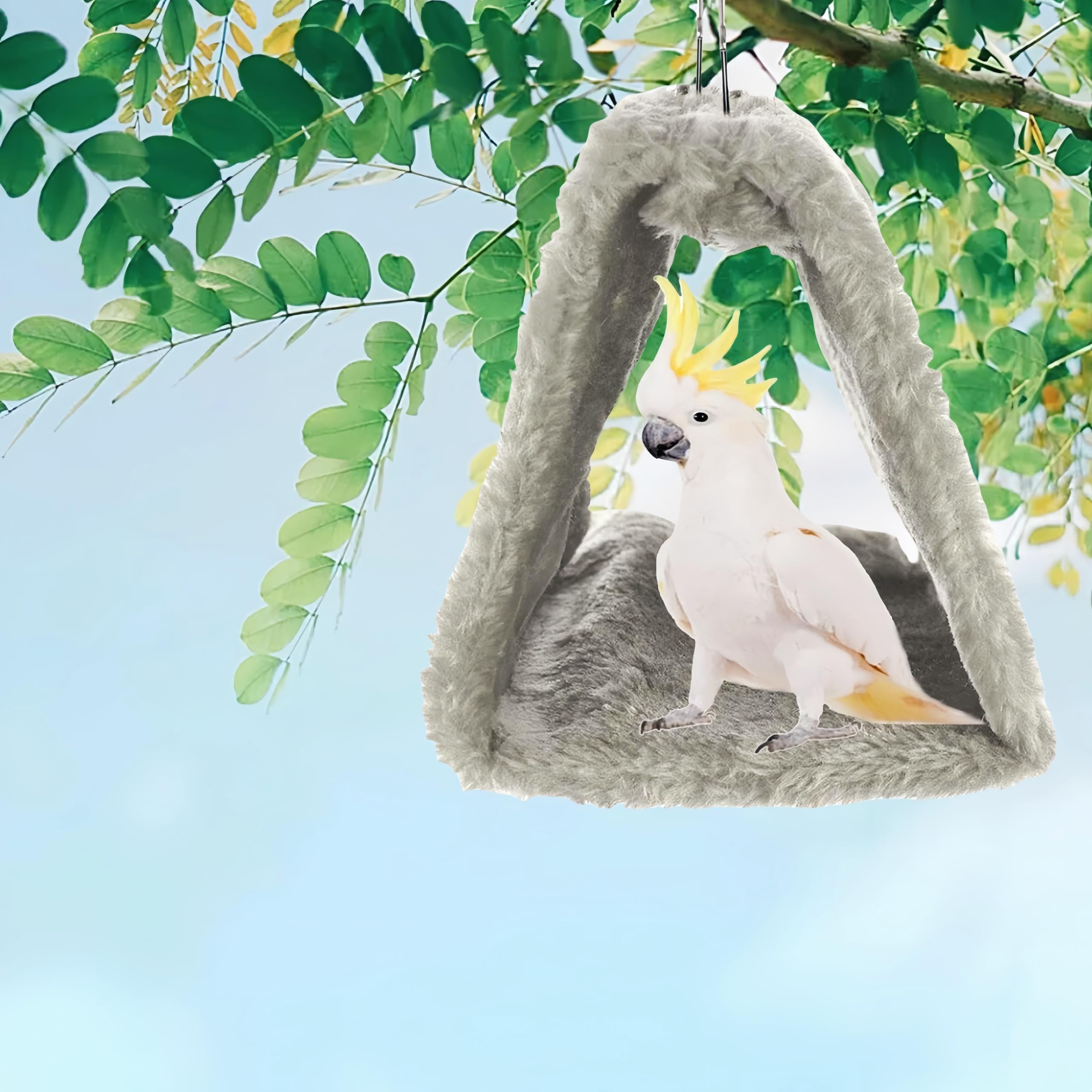 Magnoloran hamaca-jaula para pájaros, espacio de descanso práctico.