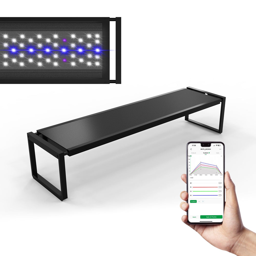 MagTool Brite60 ilumina el acuario con diodos LED de espectro completo para plantas y peces.