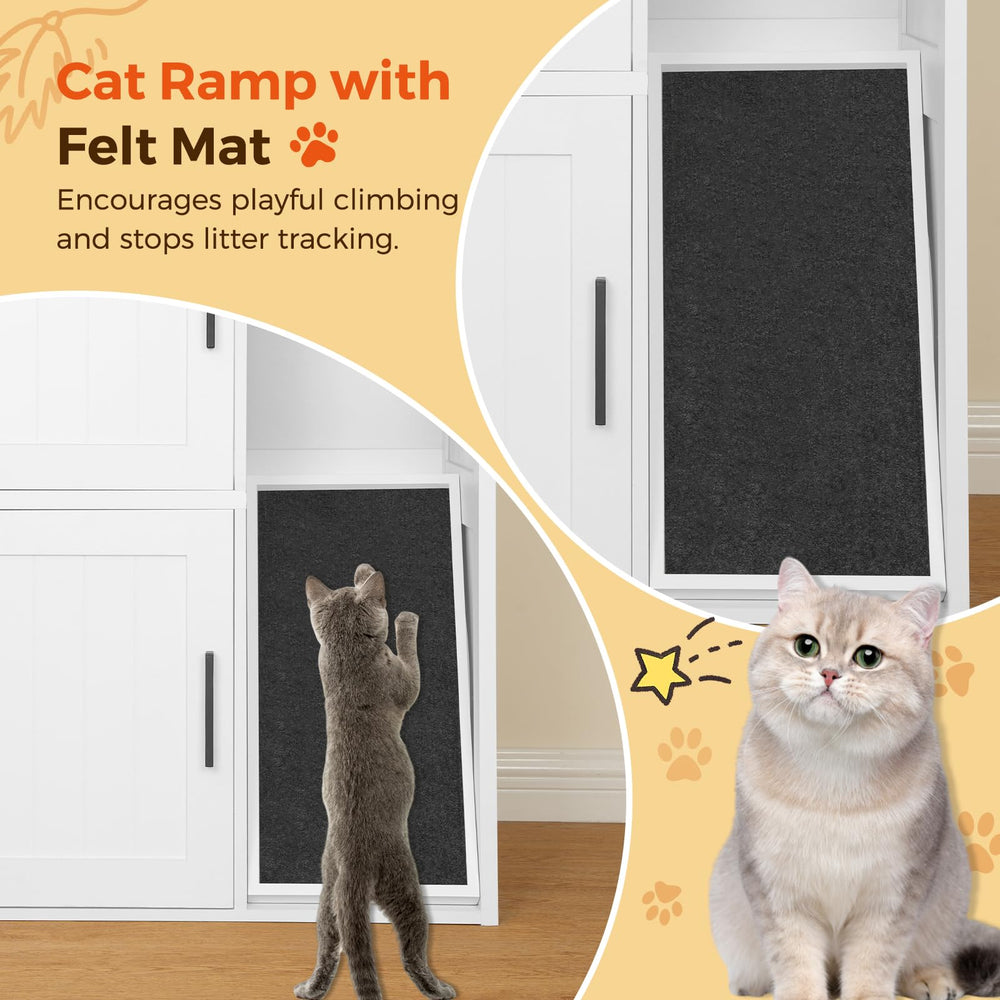 MAHANCRIS caja oculta para gatos dentro de un mueble