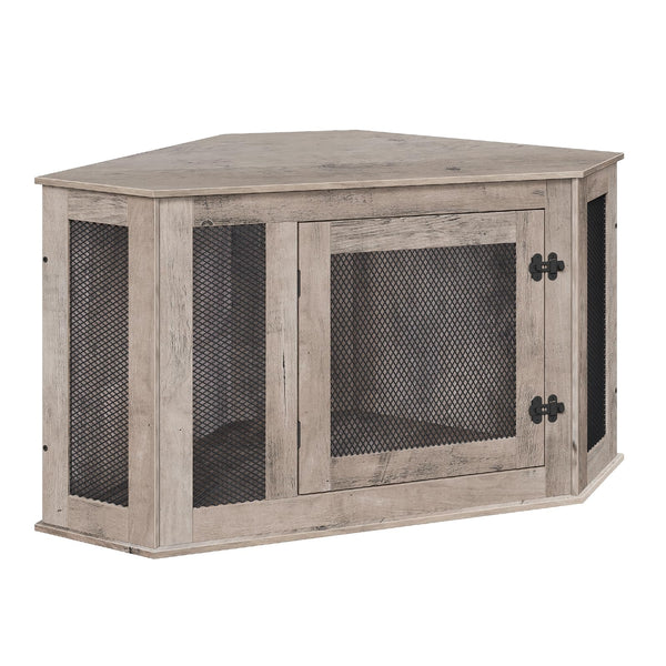 MAHANCRIS caseta-perro esquina-mueble: optimiza el espacio y aporta estilo al salón.