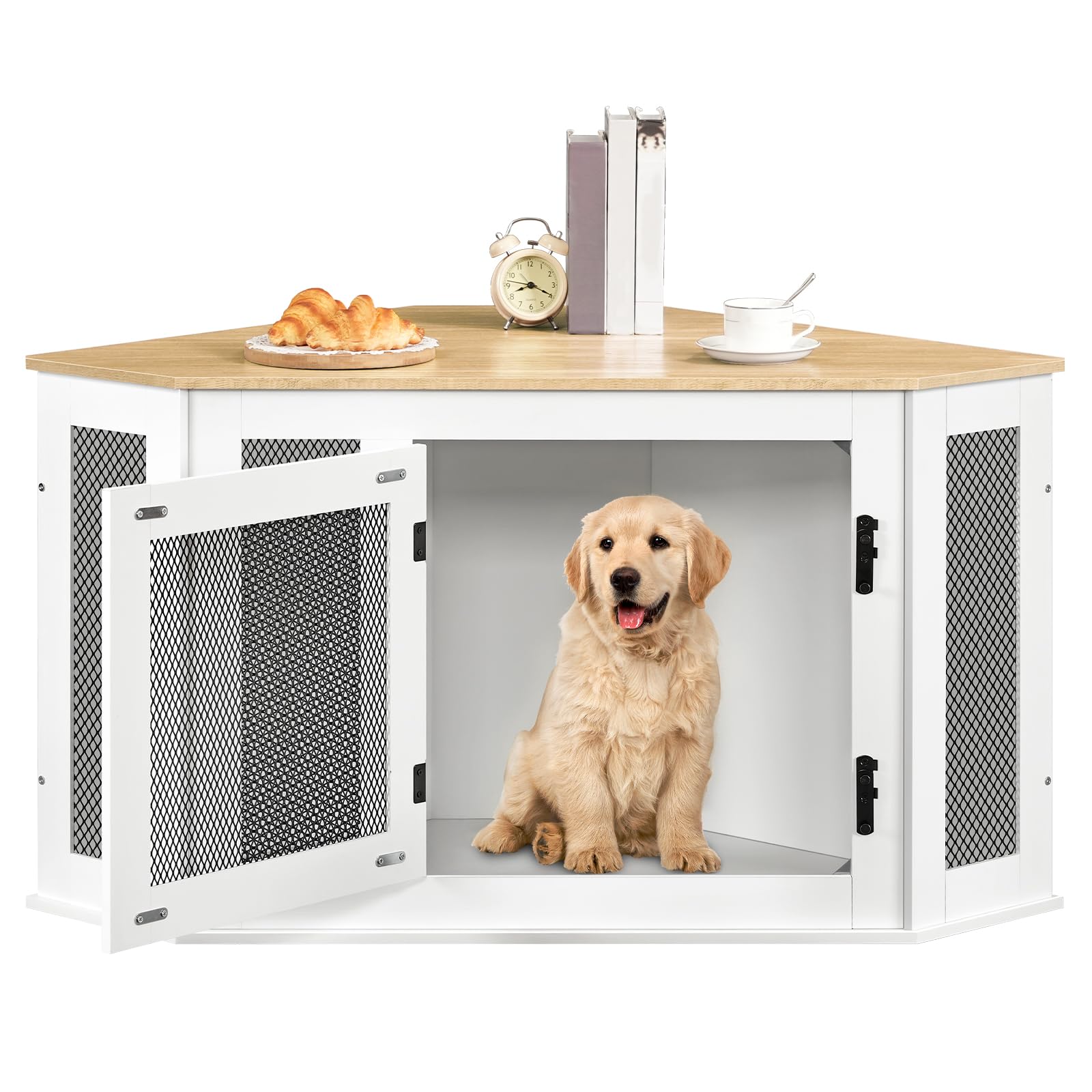 MAHANCRIS doble-uso-mueble-perro-guardar: almacenamiento y refugio en un solo mueble.
