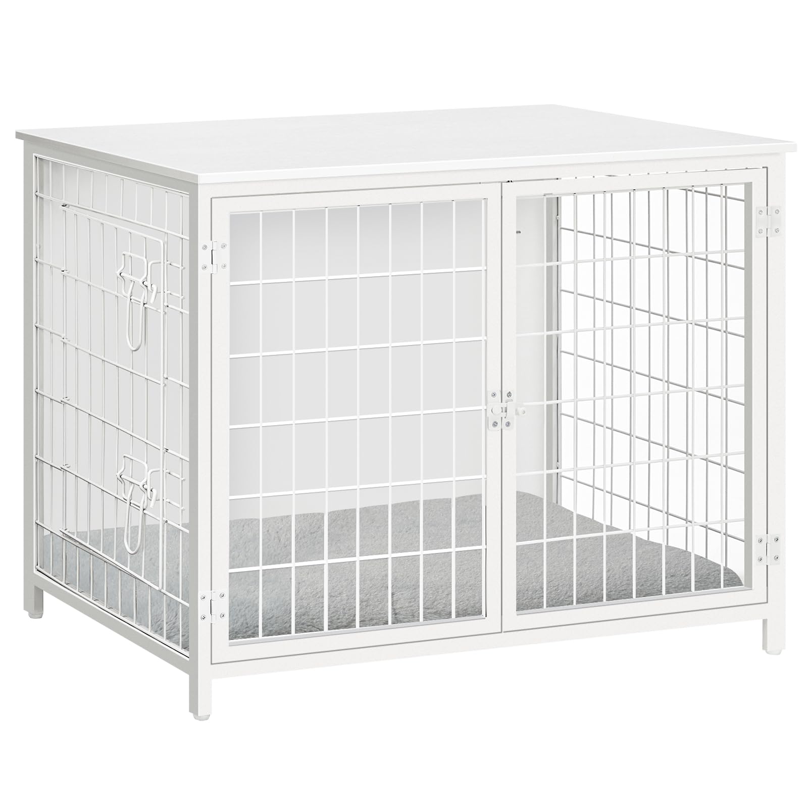 MAHANCRIS jaula-perro-blanco-acabado-madera, estética agradable.