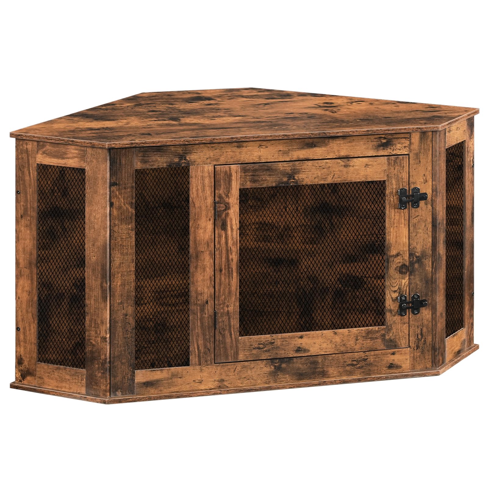 Mahancris jaula-perro esquina-mueble, ideal para aprovechar rincones.