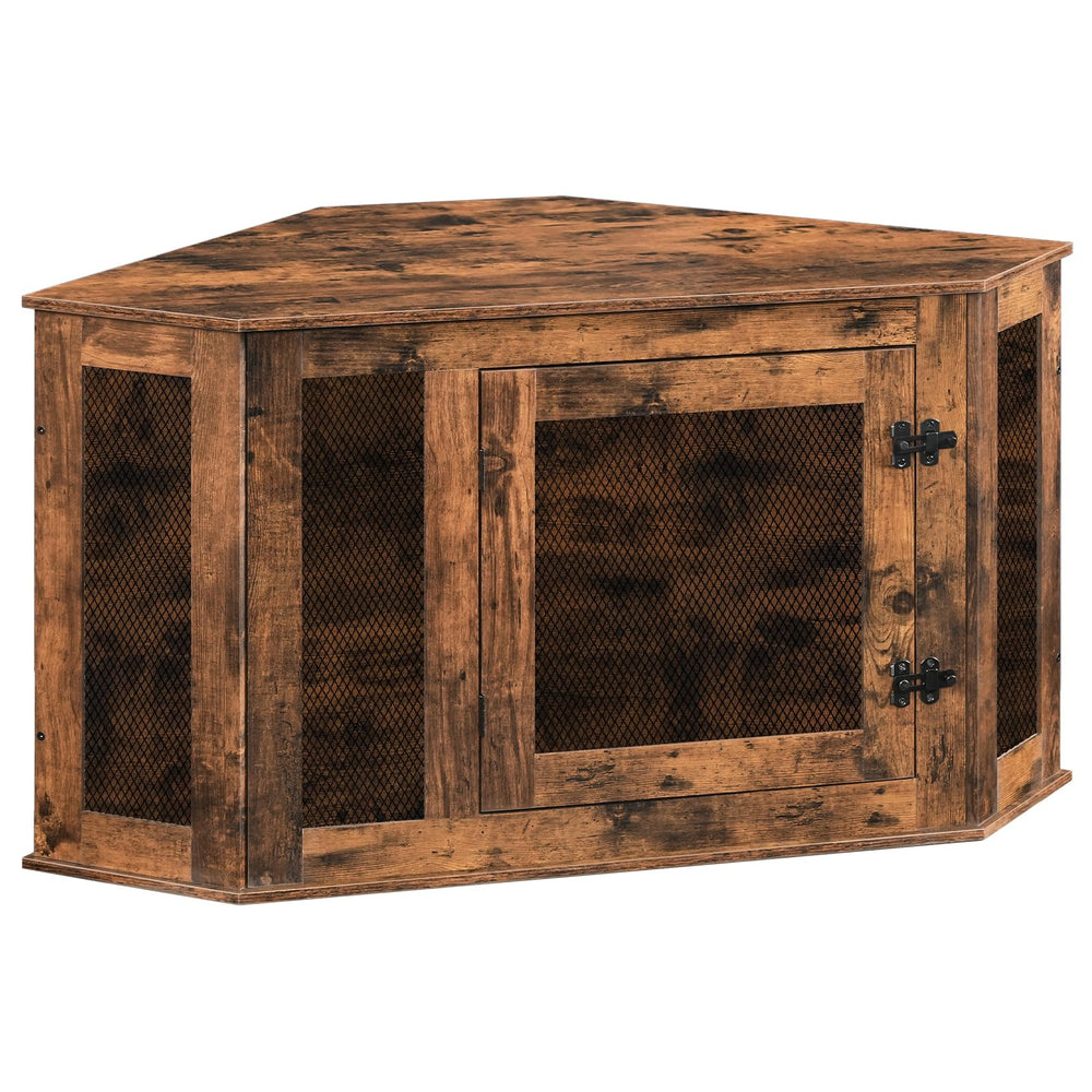 Mahancris jaula-perro esquina-mueble, ideal para aprovechar rincones.