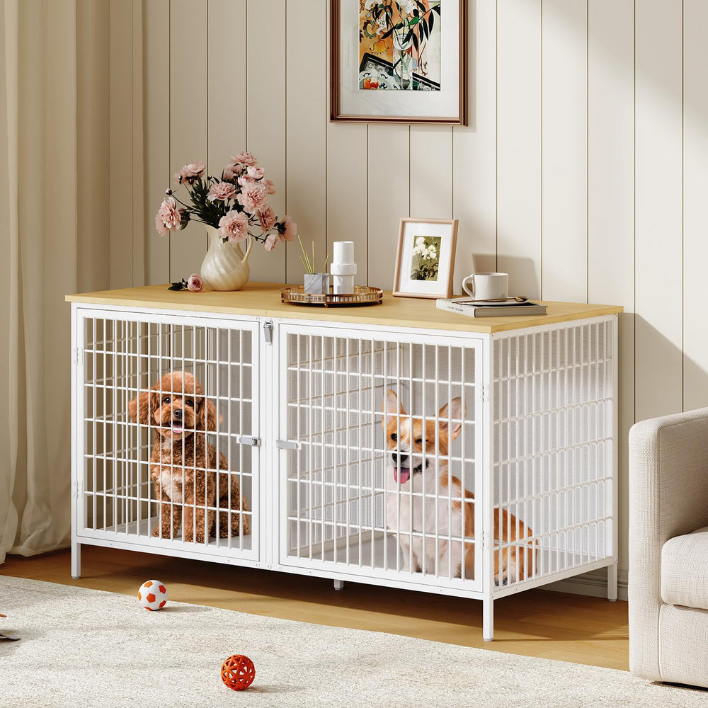 MAHANCRIS jaula-dos-perros, mueble versátil para ahorrar espacio.