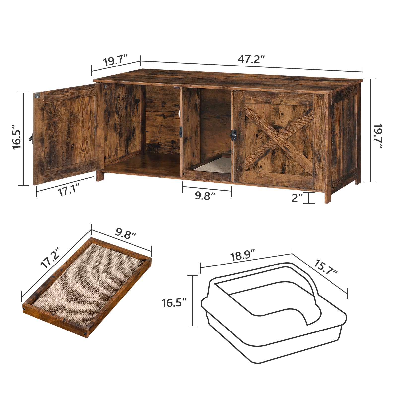 MAHANCRIS mueble para gato con usos dobles, sirve como mesa o estante