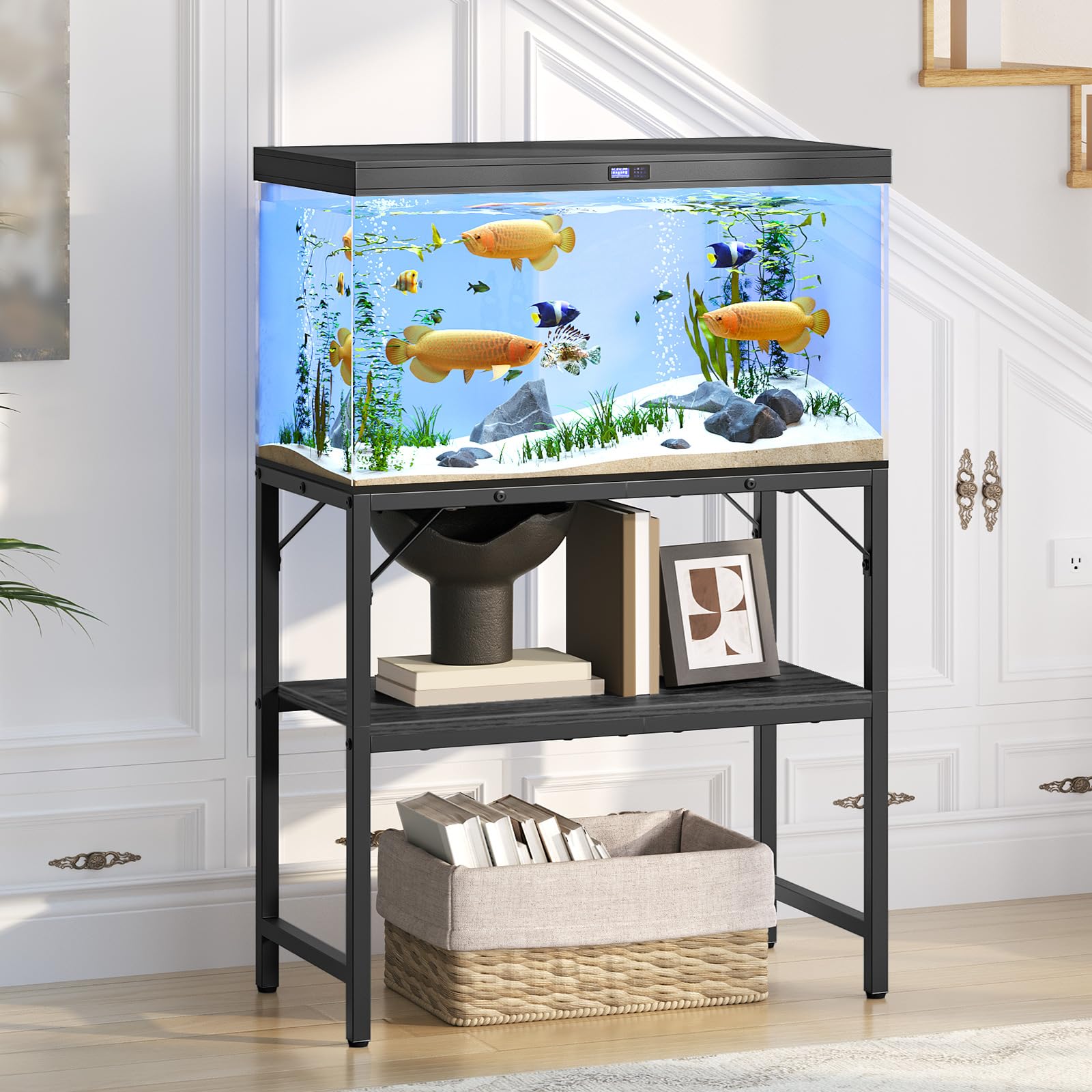 MAHANCRIS soporte acuario 30 galones con superficie superior resistente para estabilidad
