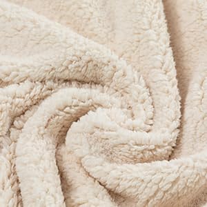 Maidewow manta crema XL color neutro que combina con cualquier hogar