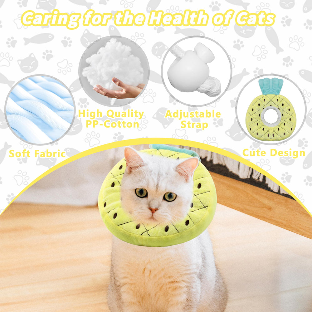 Maiiu collar-elizabetano-gato-mediano, diseño suave que acompaña al gato.