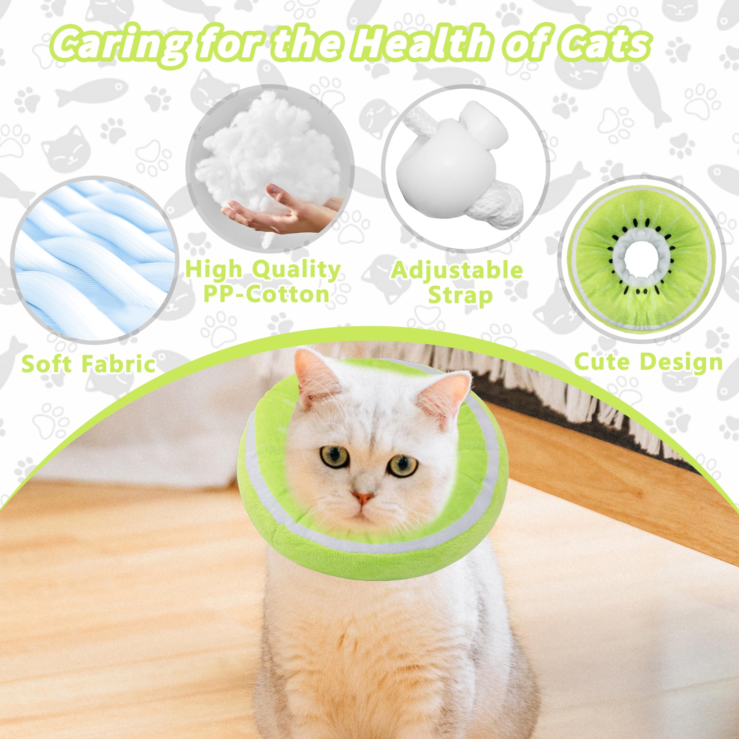 Collar Maiiu cono para gato con ajuste, garantiza comodidad.