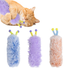 Maiiu cojines con hierba gatera y antenas moradas, conjunto de tres para gatos.