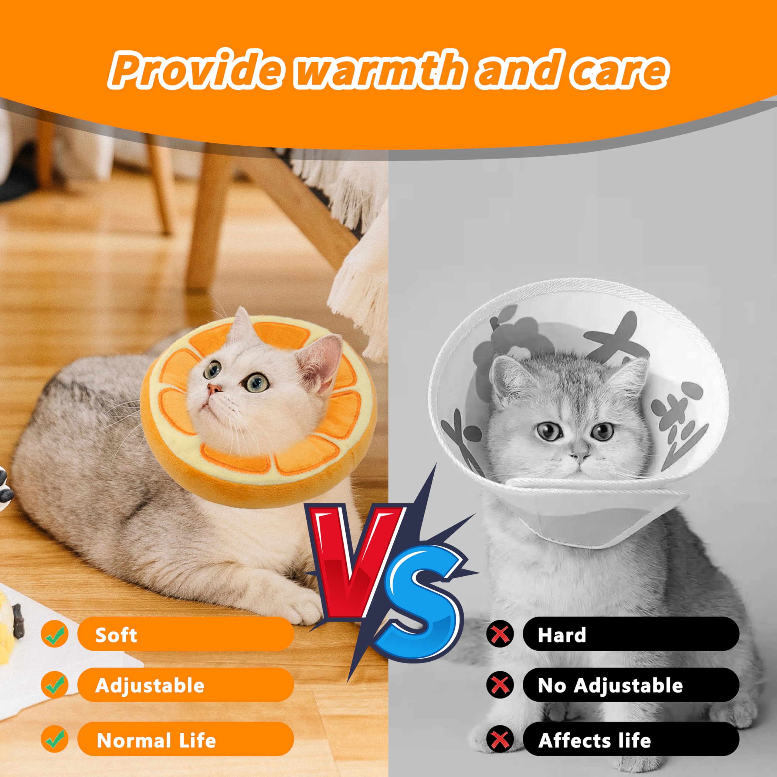 Maiiu Soft Cat Cone Collar para uso diario y descanso cómodo