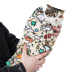 Envoltura Maiwoste grande para gatos: ajuste cómodo para sesiones de cuidado del pelaje.