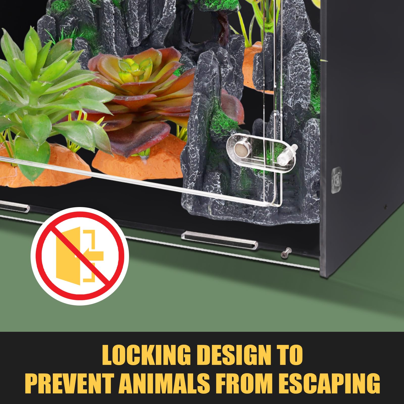 maiyuolg terrario reptil 12x12x18: diseño compacto para espacios reducidos