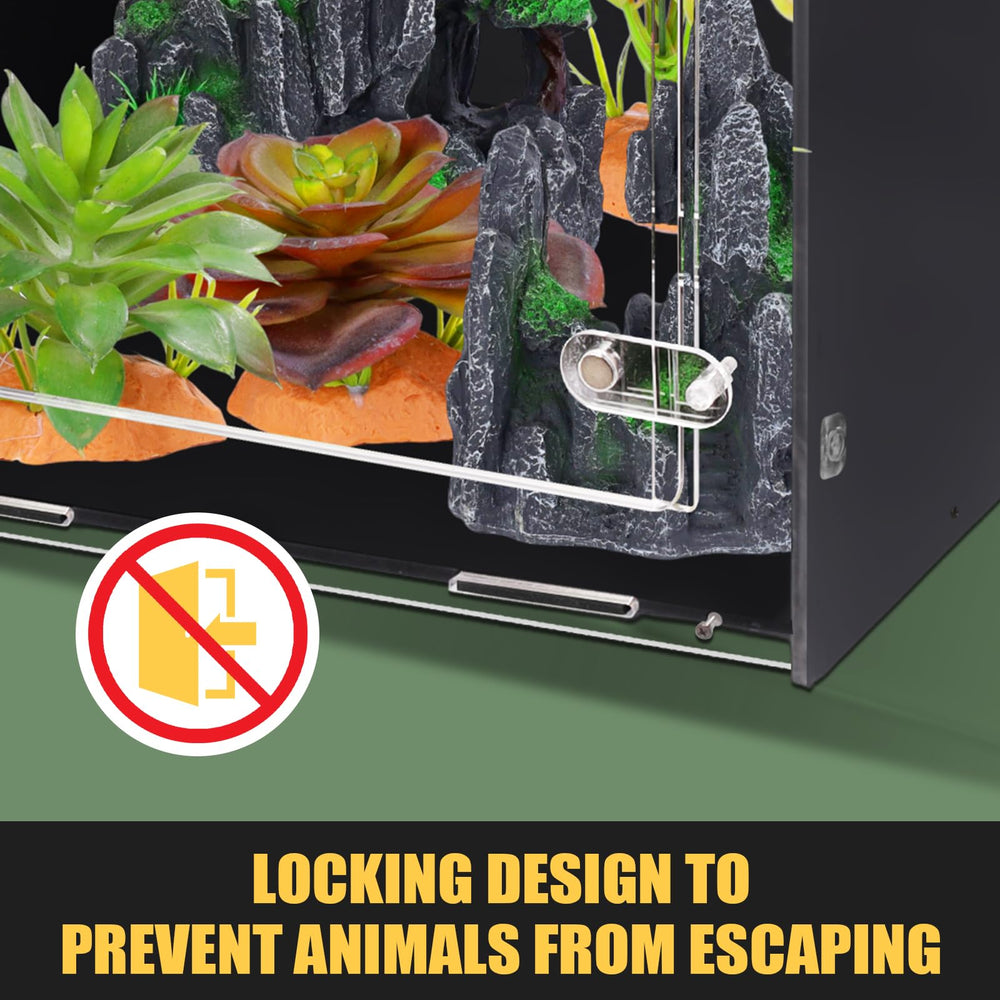 maiyuolg terrario reptil 12x12x18: diseño compacto para espacios reducidos