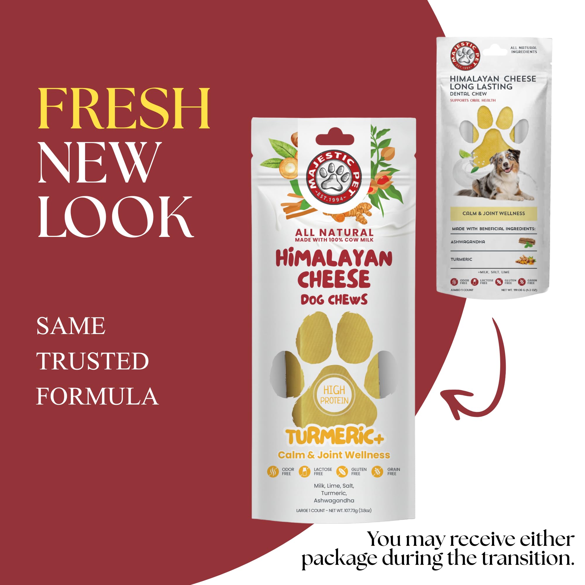 Majestic Pet Himalayan Cheese ideal para entretenimiento y entrenamiento