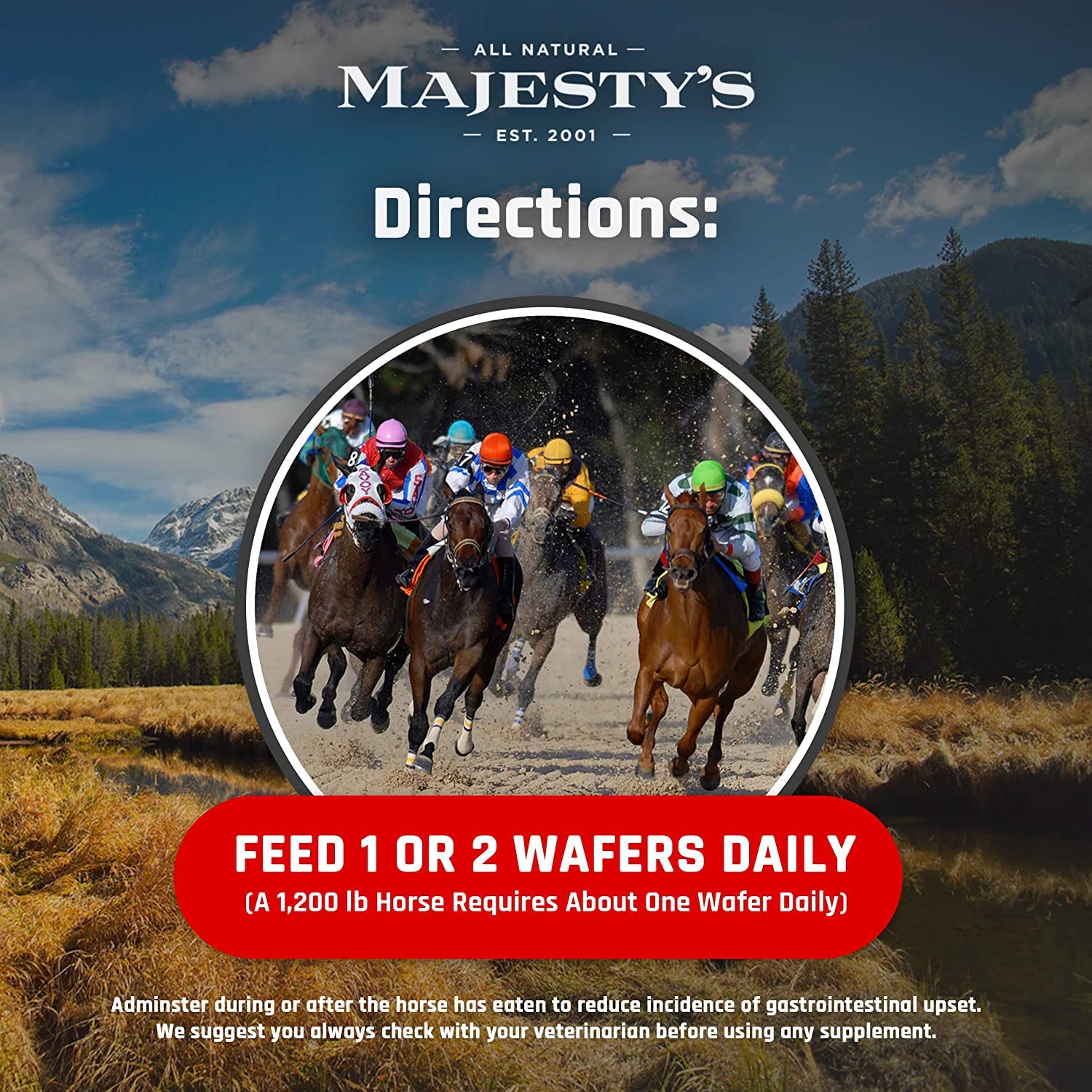 Majesty's Flex HA Wafers etiqueta legible para dueños atentos