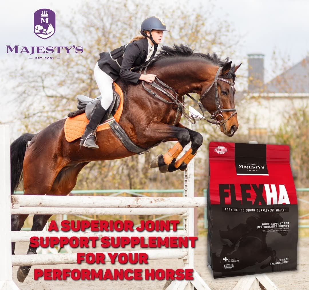 Majesty's Flex HA Wafers etiqueta nutricional visible para consulta rápida
