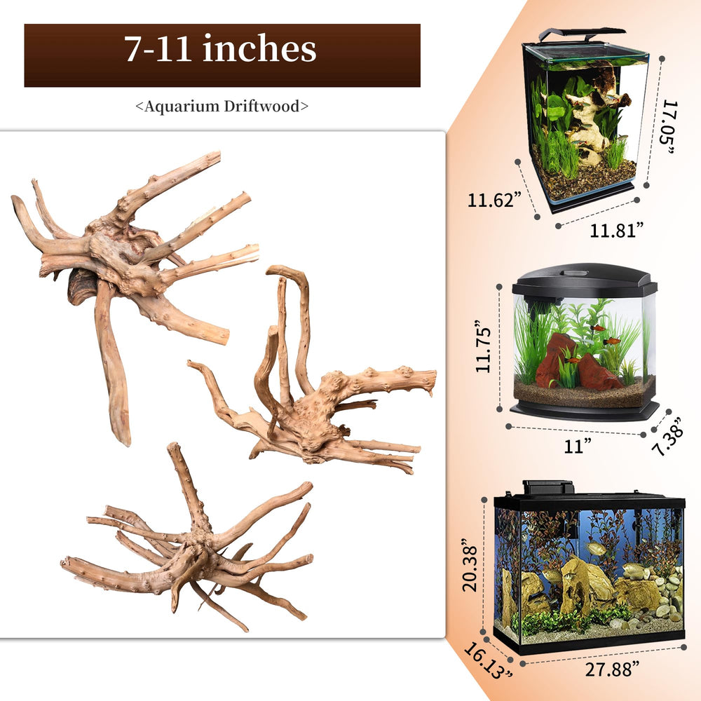 Majoywoo Madera Araña para Acuario, piezas de 7 a 11 pulgadas.