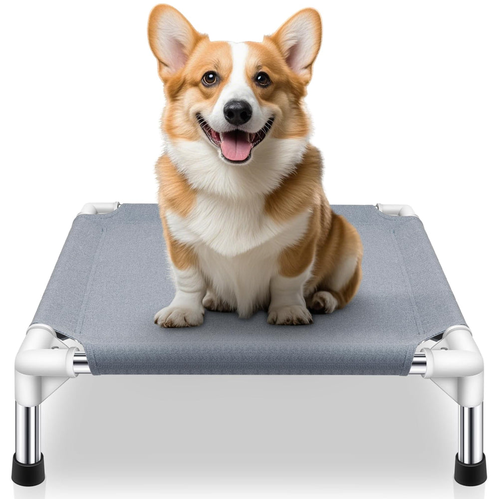 Cama elevada Makerfire para perro pequeño en exterior, descanso fresco y cómodo