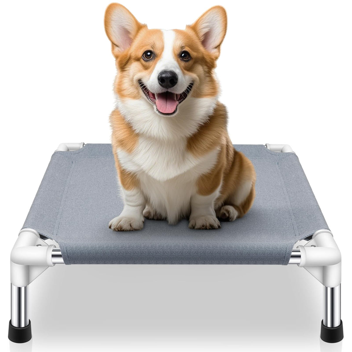 Cama elevada Makerfire para perro pequeño en exterior, descanso fresco y cómodo