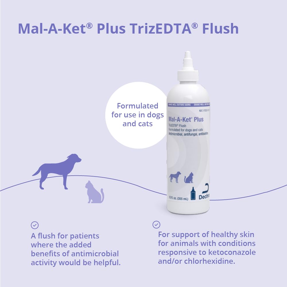 Cuidado de oídos de gatos con Mal-A-Ket Plus TrizEDTA Flush para higiene regular