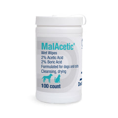 Toallitas MalAcetic para uso general en perros y gatos, limpieza suave de la piel.