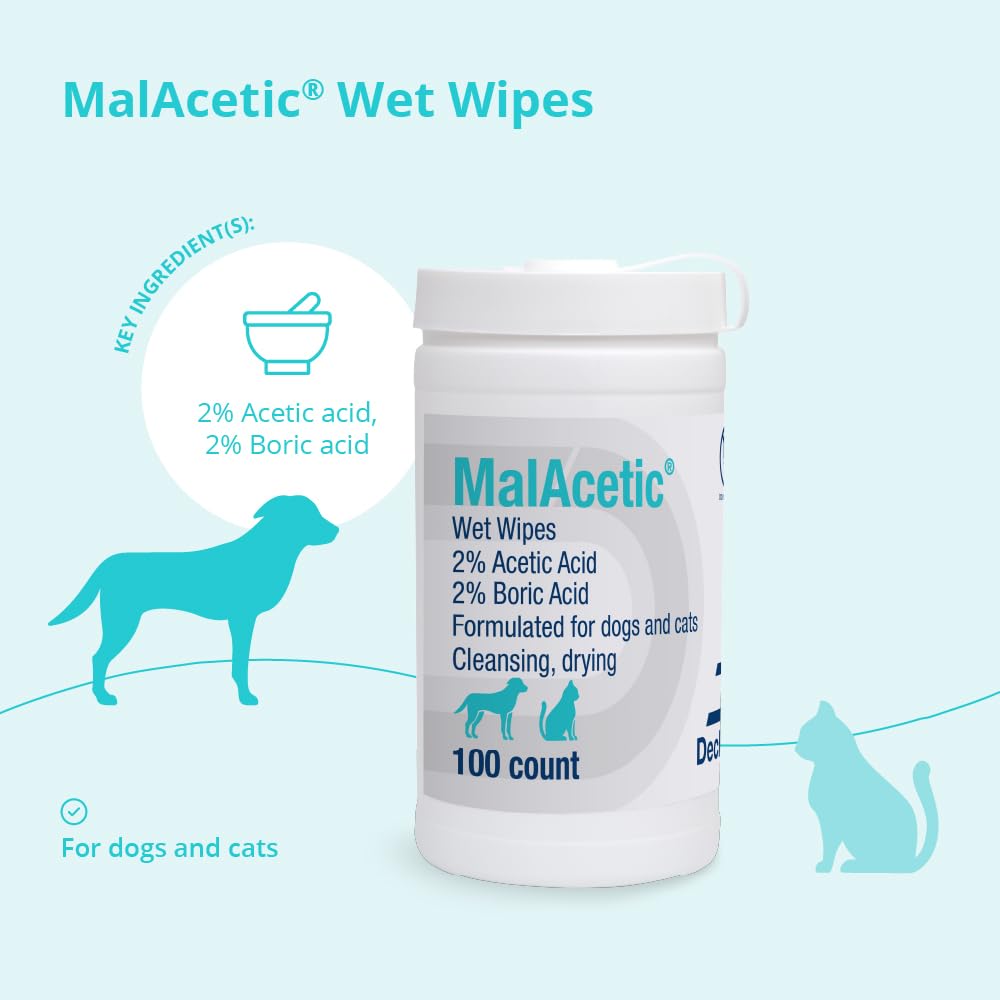 Toallitas MalAcetic para zonas inflamadas de la piel, limpieza suave y cuidado.