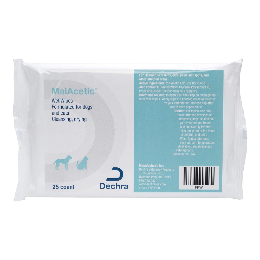 MalAcetic toallitas húmedas para perros y gatos alivian irritaciones y limpian la piel