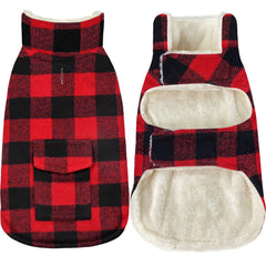 Malier capa invierno para perros con cuadro clásico, cálida y cómoda para paseos.