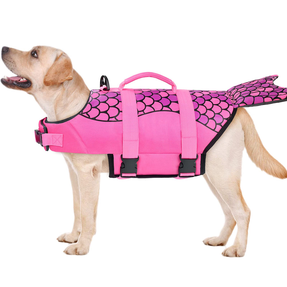 Malier chaleco salvavidas para perros rosa de alta visibilidad facilita localización.