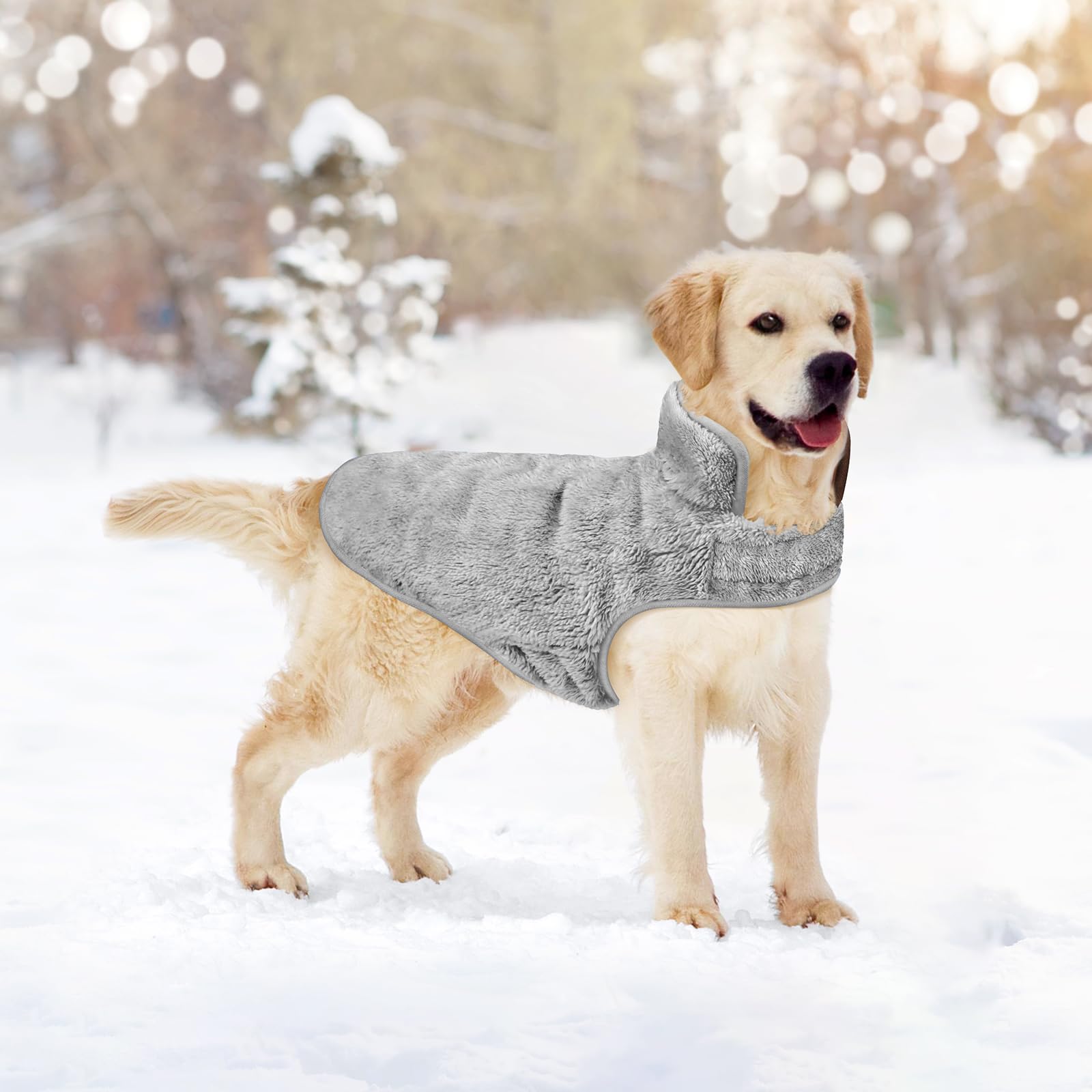 Malier chaqueta gris para perros, protección cálida y práctica