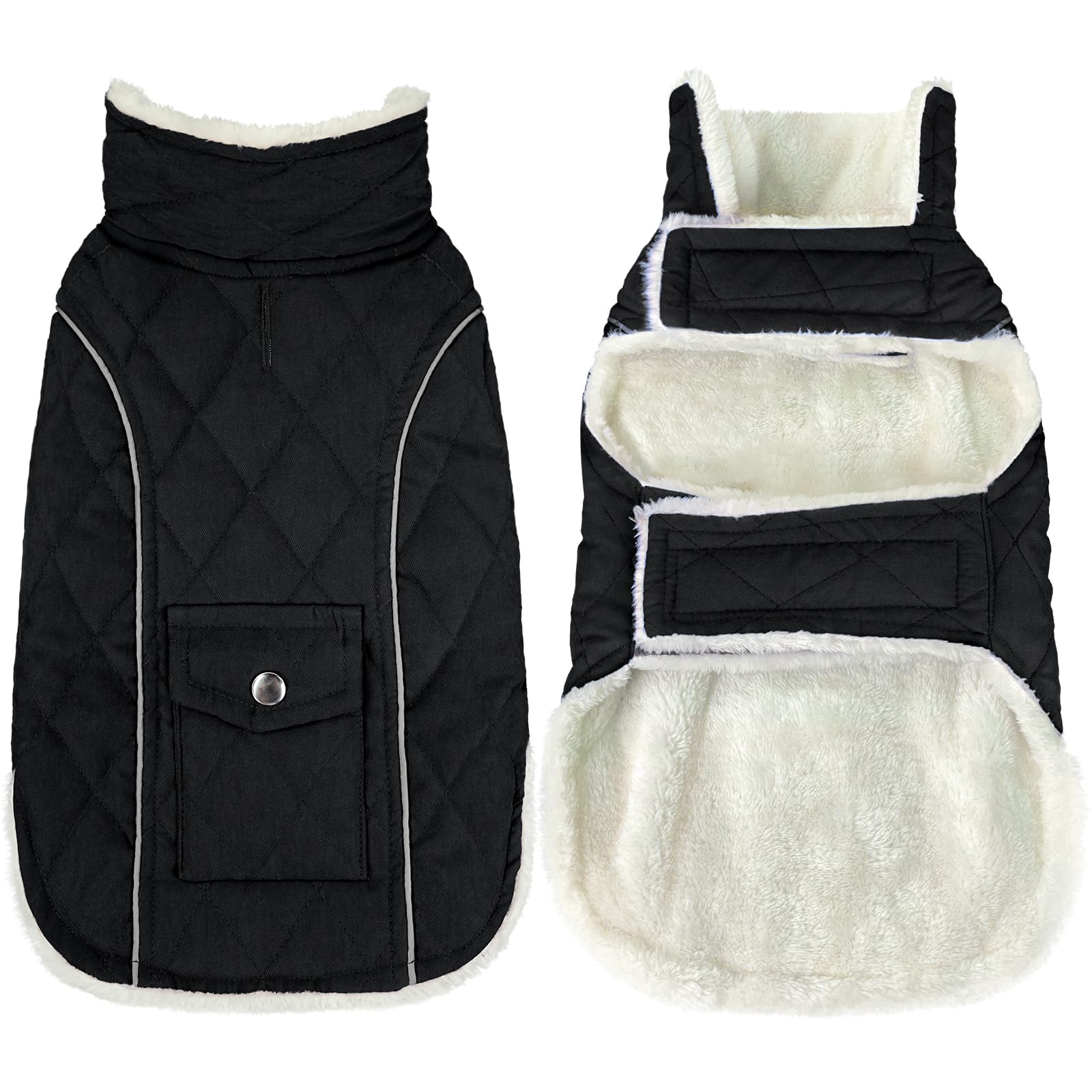 Malier chaqueta de invierno para perro, frente, protege del frío con libertad de movimiento