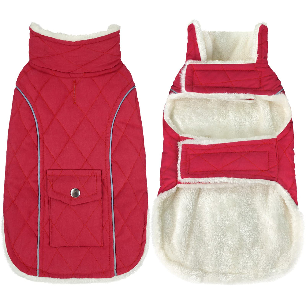 Malier abrigo invernal para perros con bolsillo real, calor y comodidad.