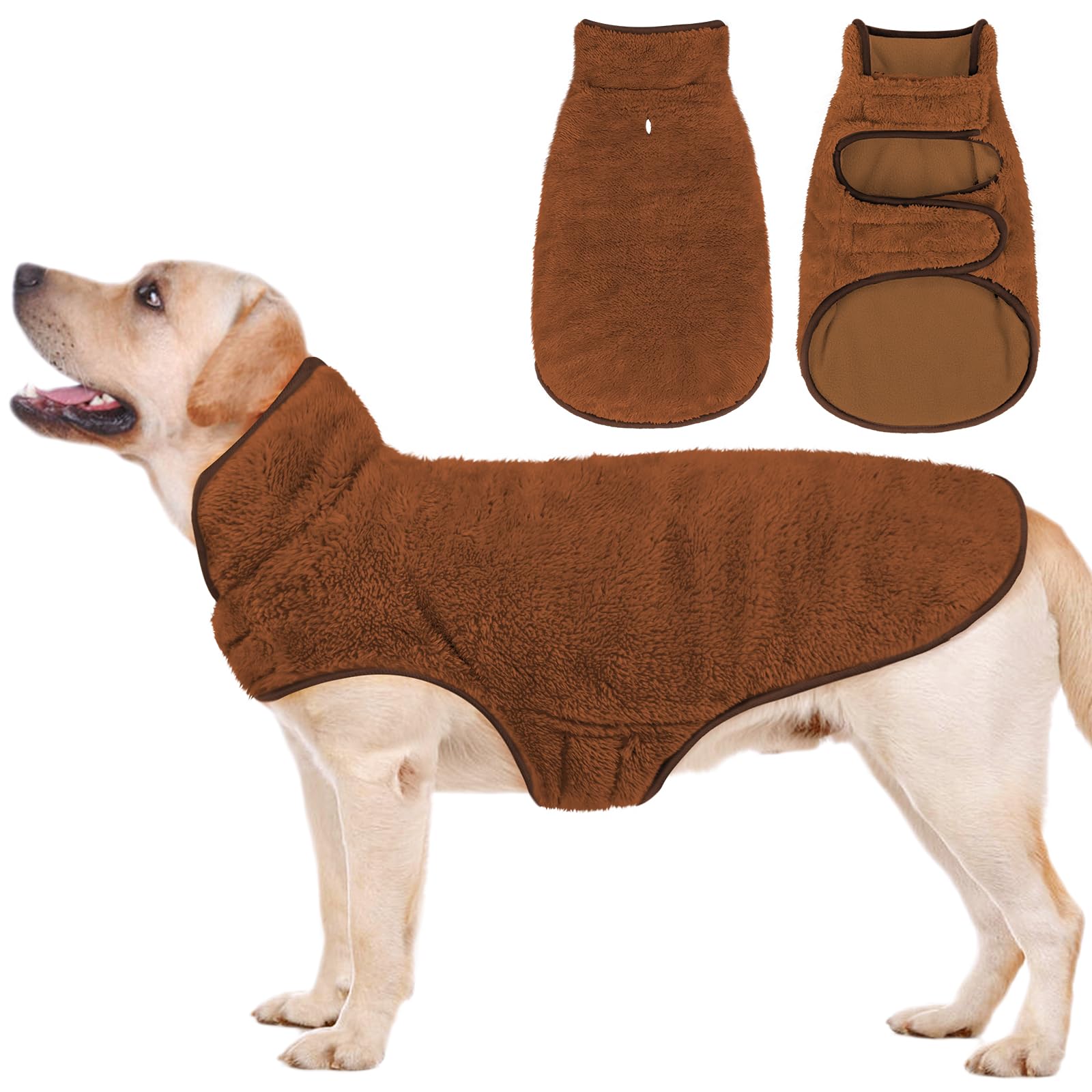 Abrigo Malier para perros reversible, vista frontal, comodidad y calor.